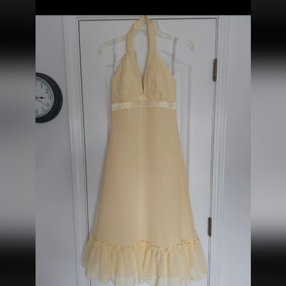 Davids Bridal Canary Yellow Sleeveless Dress - Picture 2 of 4